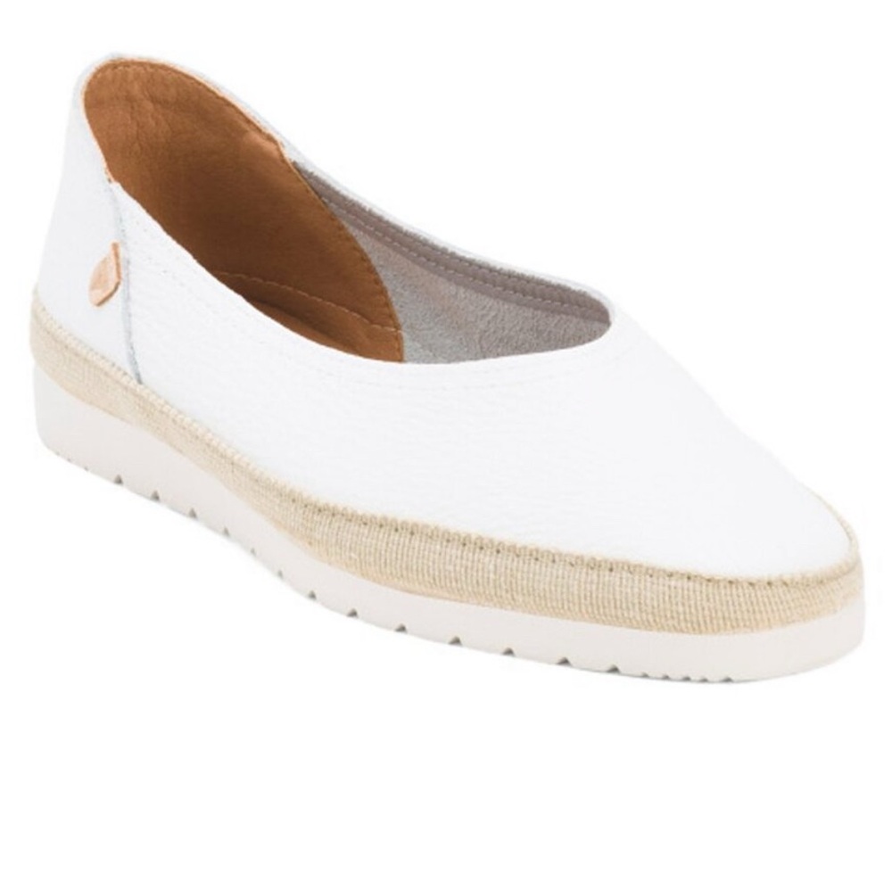 Women’s White Slip-On Espadrille Flat
